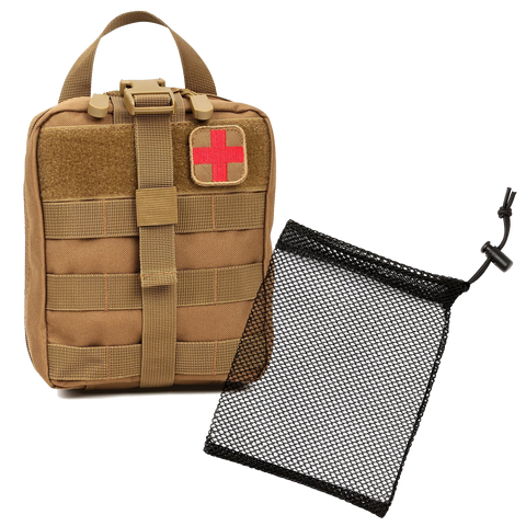 Orca Tactical MOLLE Rip-Away EMT Medical First Aid Pouch - RED