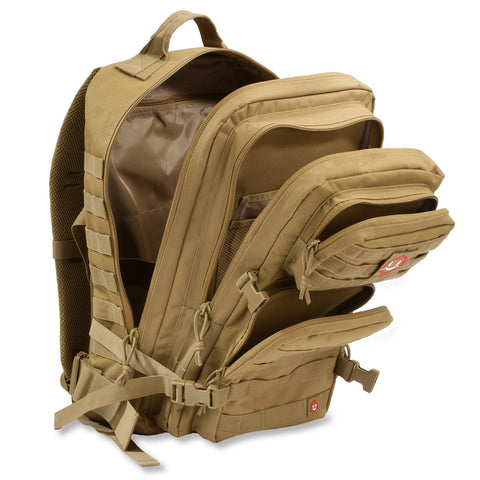 Orca Tactical 40L MOLLE Military Survival Backpack Rucksack Pack, KHAKI