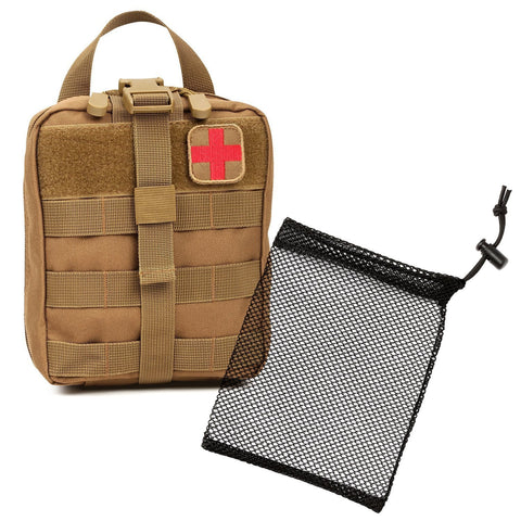 Orca Tactical MOLLE Rip-Away EMT Medical First Aid Pouch - COYOTE