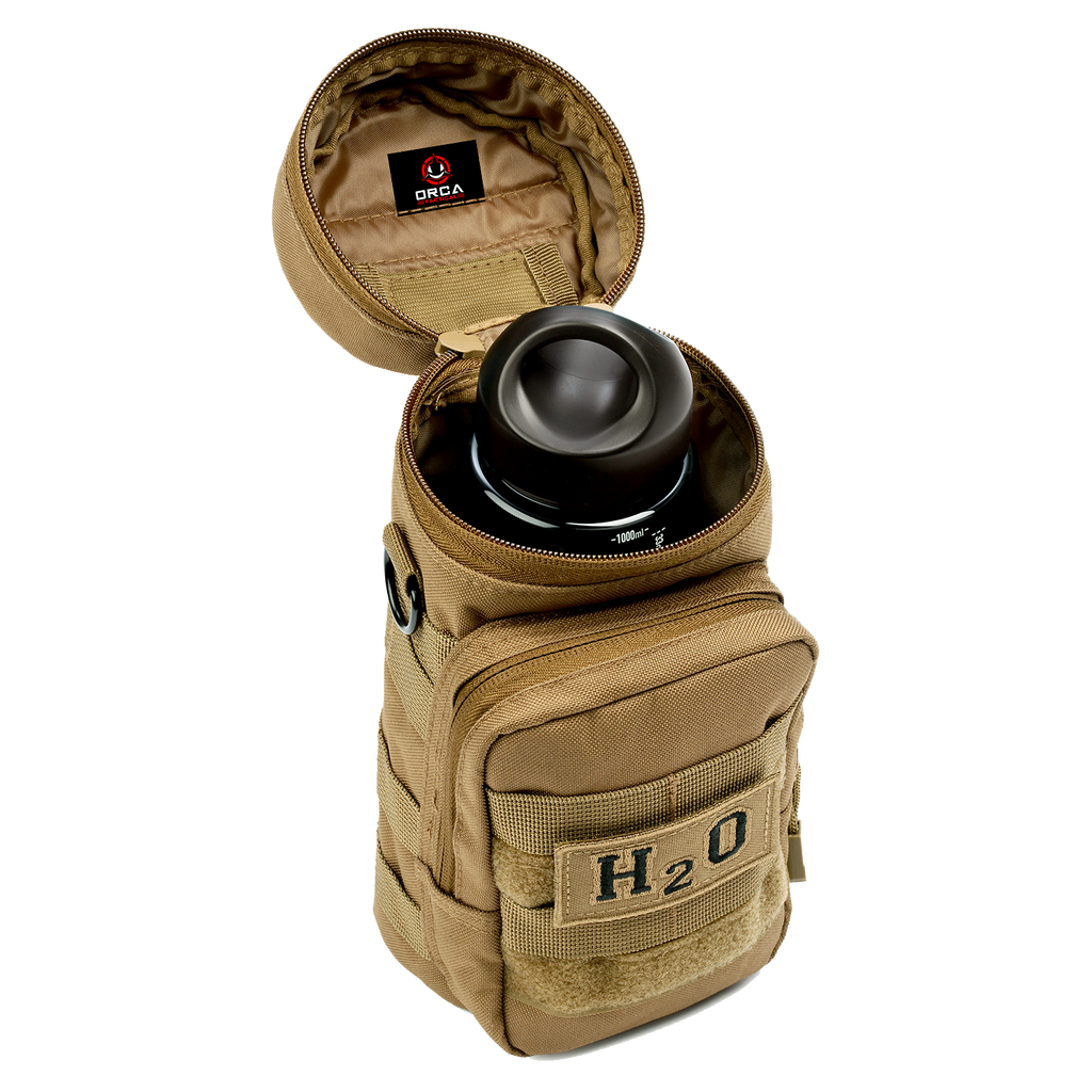 Orca Tactical MOLLE H2O Water Bottle Pouch - Coyote – Orca Tactical Gear