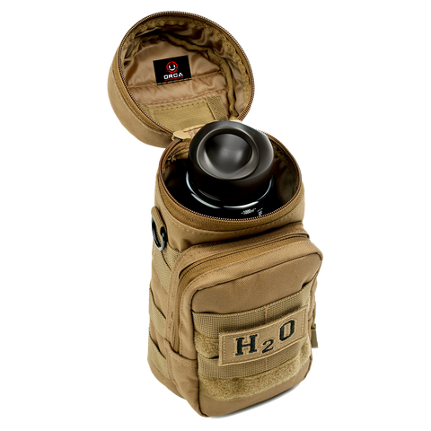 Orca Tactical MOLLE H2O Water Bottle Pouch - Coyote
