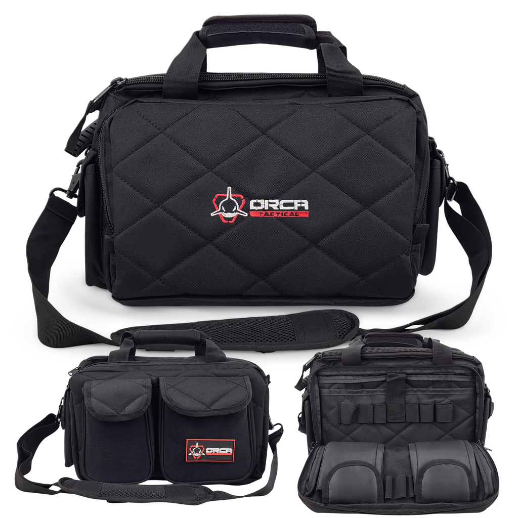 Orca Tactical Gun Range Bag Compact Handgun Pistol Duffel Carrier - Bl –  Orca Tactical Gear