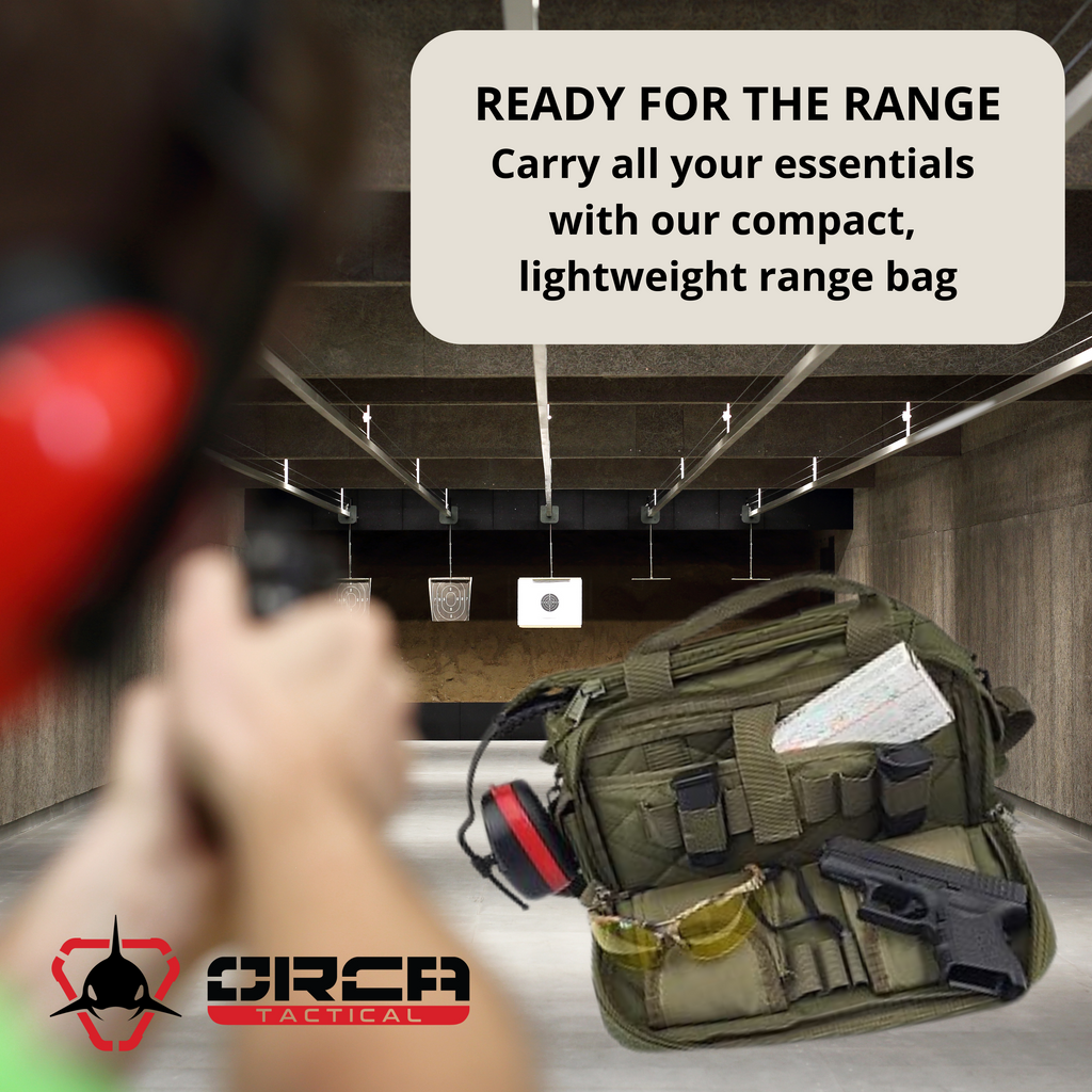 Orca Tactical Gun Range Bag Compact Handgun Pistol Duffel Carrier OD Orca Tactical Gear