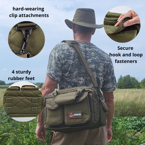 Orca Tactical Gun Range Bag Compact Handgun Pistol Duffel Carrier - OD Green