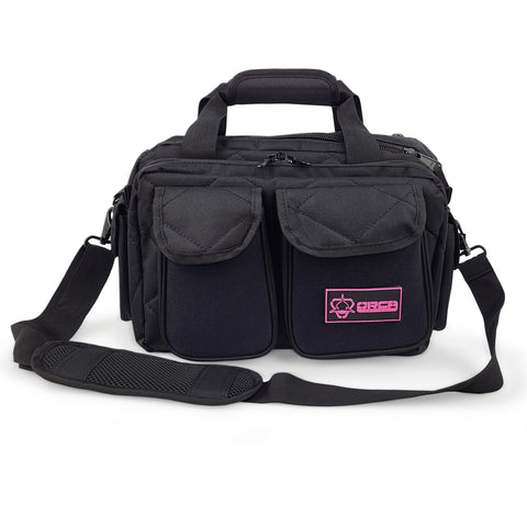 Orca Tactical Gun Range Bag for Women | Pistols Handguns and Ammo Duffel Carrier - Black Pink